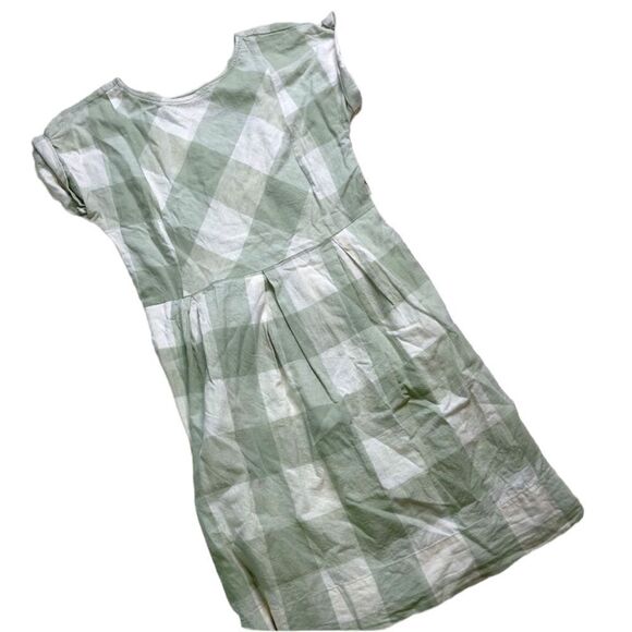 Peyton & Parker Green Checkered Plaid Short Sleeve Dress - Picture 1 of 6